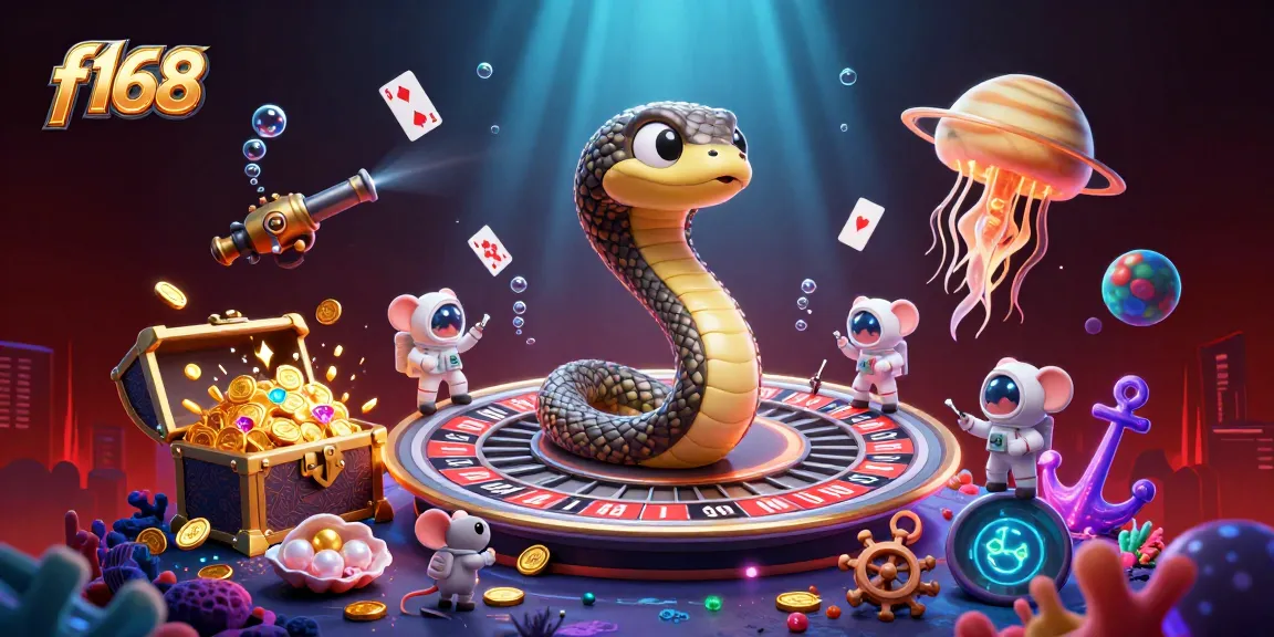 Experience f168’s cosmic betting adventure with animated characters in an underwater casino scene.
