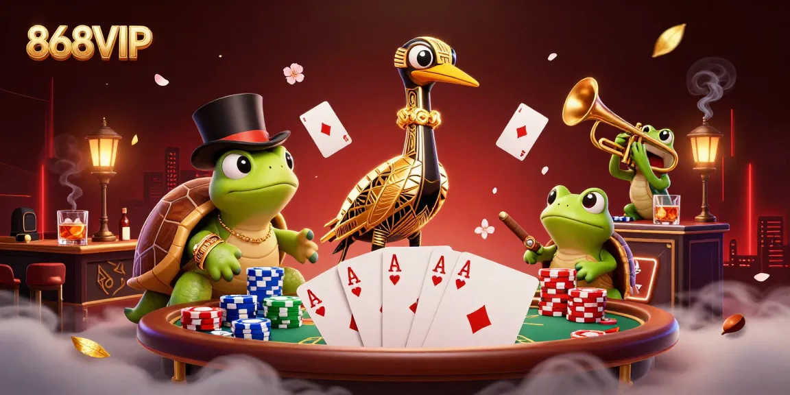 Engage with 868VIP's thrilling casino experience featuring vibrant characters and rich gambling elements.
