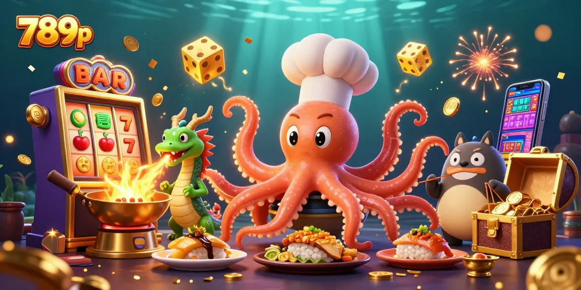 Experience the excitement of 789p with a lively casino scene featuring vibrant characters and games.