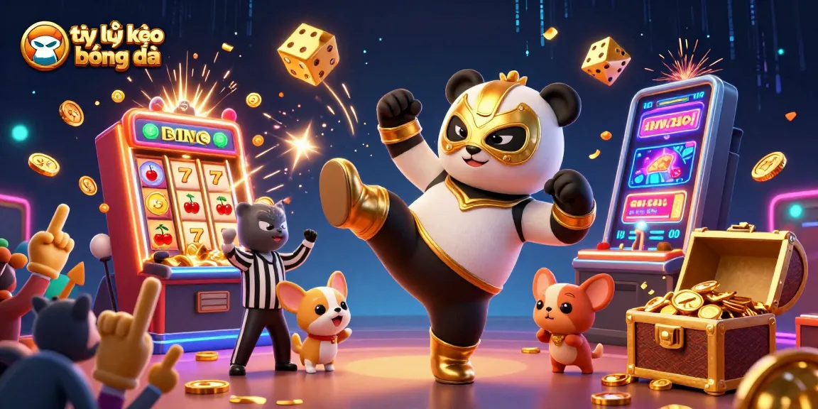 Bet on tỷ lệ kèo bóng đá with thrilling action, slots, and vibrant casino elements.