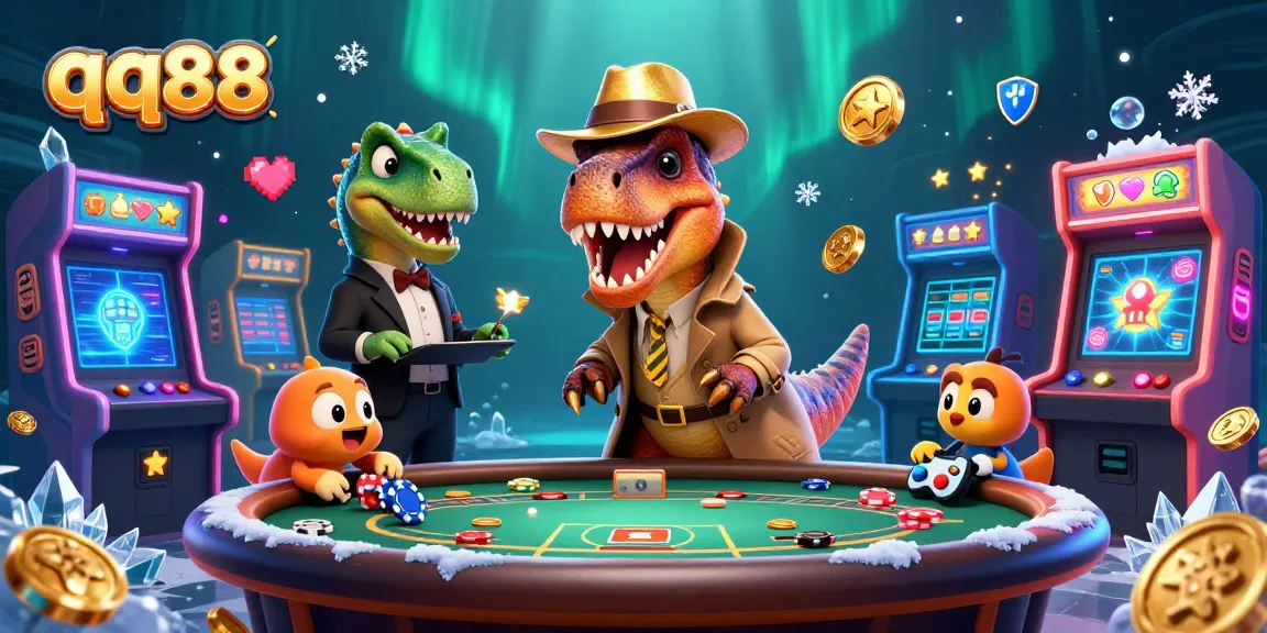 Engage with qq88's thrilling casino scene featuring vibrant characters and games.