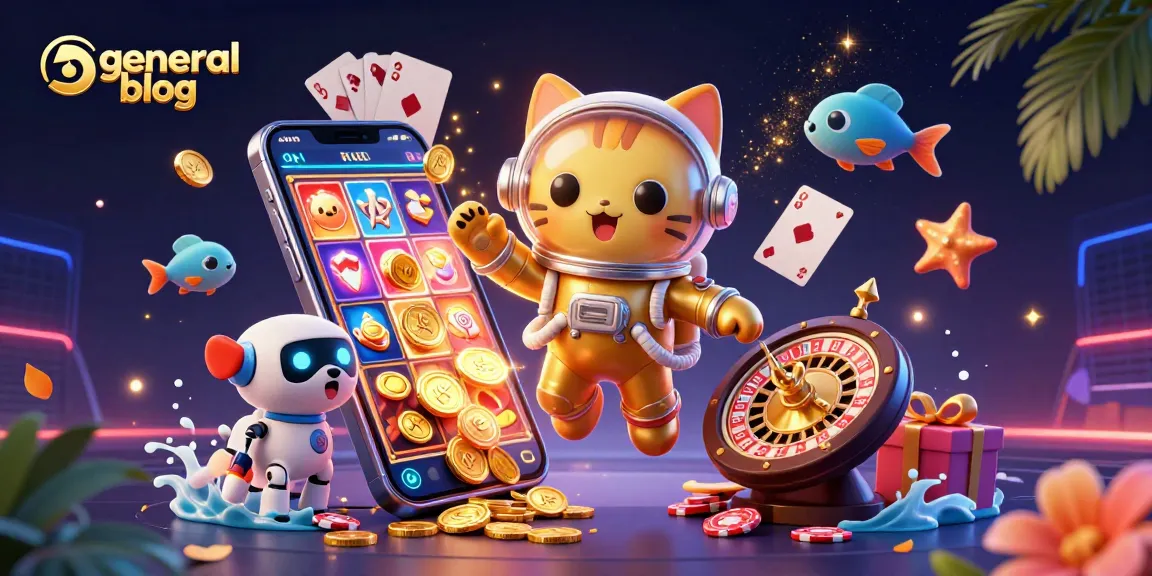Engage with interactive casino elements in the general blog, featuring a space-themed adventure.